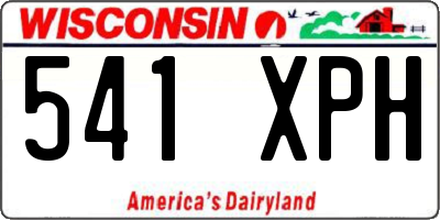 WI license plate 541XPH