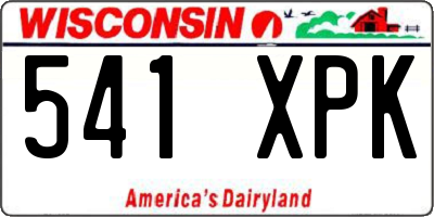 WI license plate 541XPK