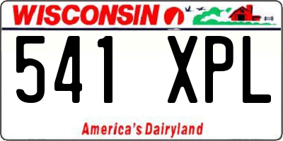 WI license plate 541XPL
