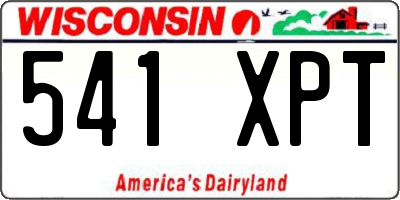 WI license plate 541XPT