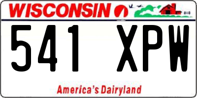 WI license plate 541XPW