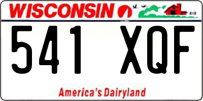 WI license plate 541XQF