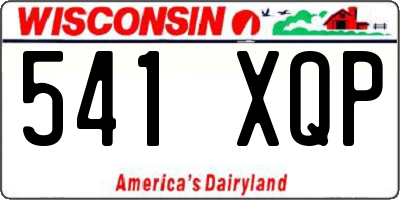 WI license plate 541XQP