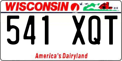 WI license plate 541XQT