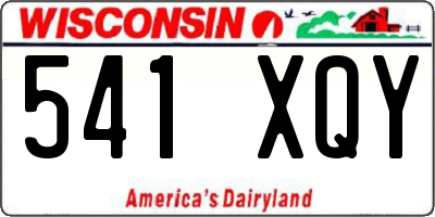 WI license plate 541XQY