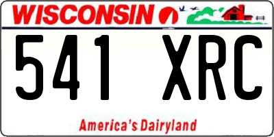 WI license plate 541XRC
