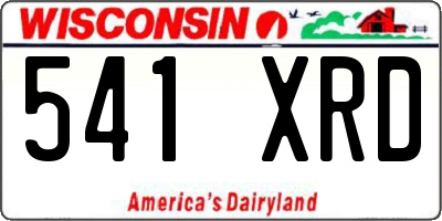 WI license plate 541XRD