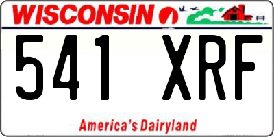 WI license plate 541XRF