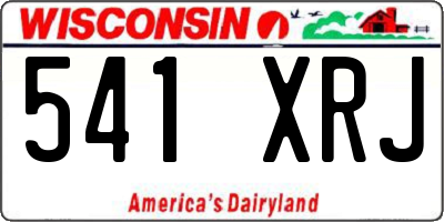 WI license plate 541XRJ