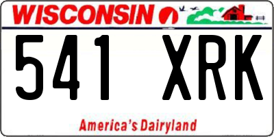 WI license plate 541XRK