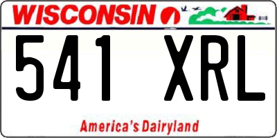 WI license plate 541XRL