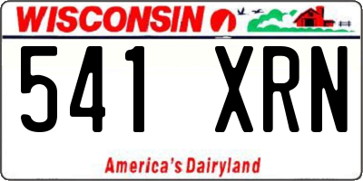 WI license plate 541XRN