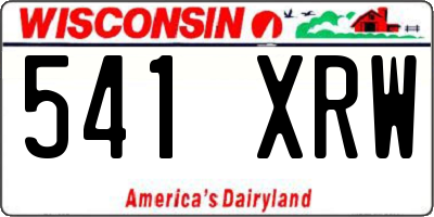 WI license plate 541XRW