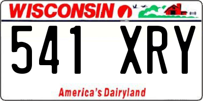 WI license plate 541XRY