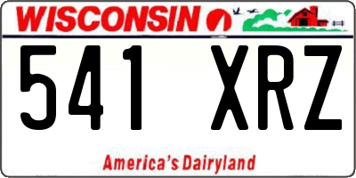 WI license plate 541XRZ