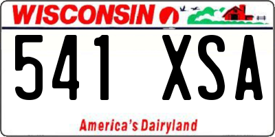 WI license plate 541XSA