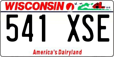 WI license plate 541XSE