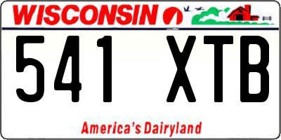 WI license plate 541XTB