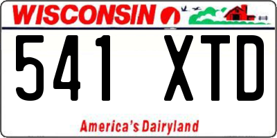 WI license plate 541XTD