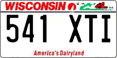 WI license plate 541XTI