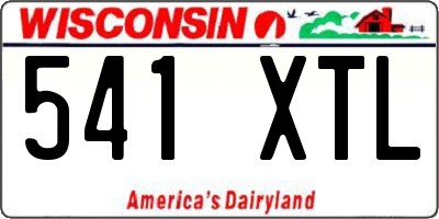 WI license plate 541XTL