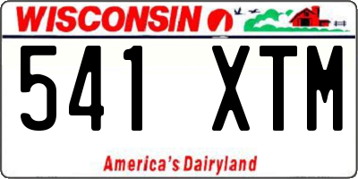 WI license plate 541XTM