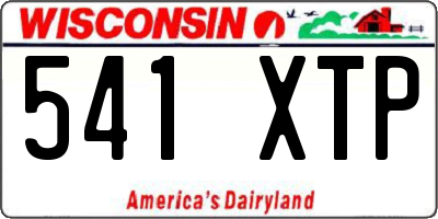 WI license plate 541XTP