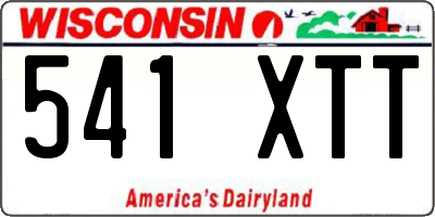 WI license plate 541XTT