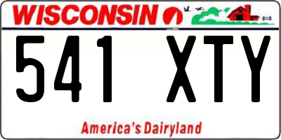 WI license plate 541XTY
