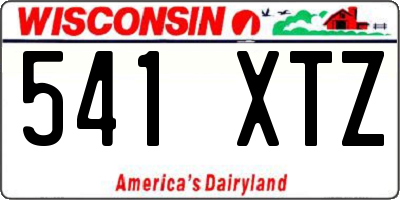 WI license plate 541XTZ