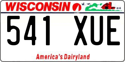 WI license plate 541XUE