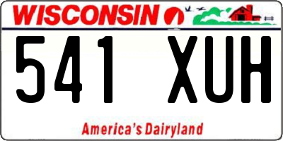 WI license plate 541XUH