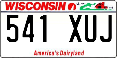 WI license plate 541XUJ