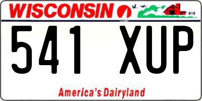 WI license plate 541XUP