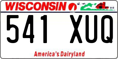 WI license plate 541XUQ