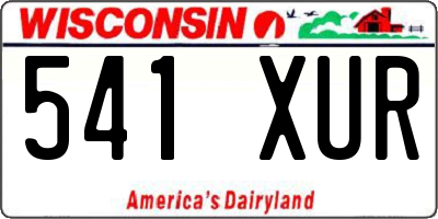 WI license plate 541XUR