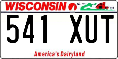 WI license plate 541XUT