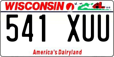 WI license plate 541XUU