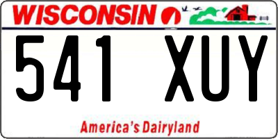 WI license plate 541XUY