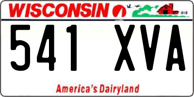 WI license plate 541XVA