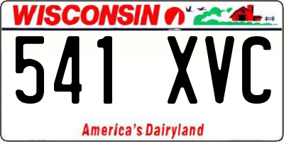WI license plate 541XVC