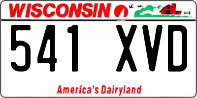 WI license plate 541XVD