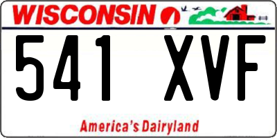 WI license plate 541XVF
