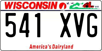 WI license plate 541XVG
