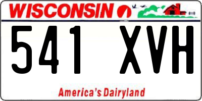 WI license plate 541XVH