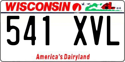 WI license plate 541XVL