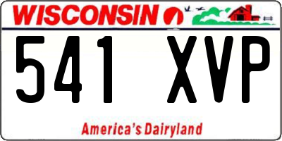 WI license plate 541XVP