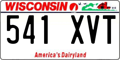 WI license plate 541XVT
