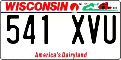 WI license plate 541XVU