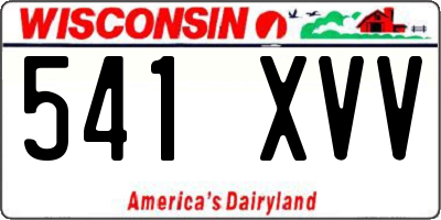 WI license plate 541XVV